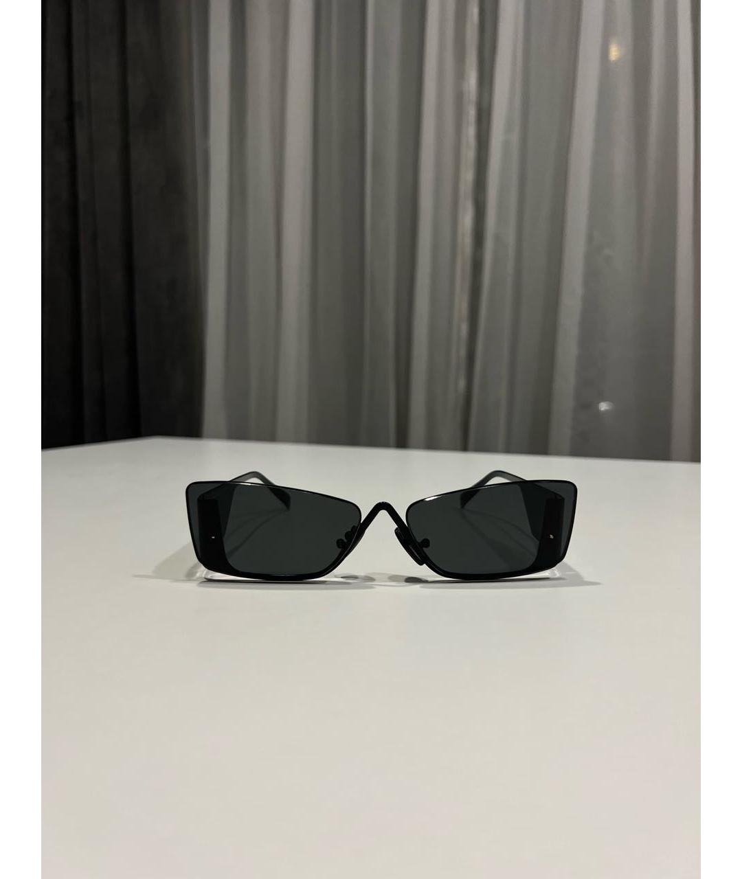 PRADA Черные металлические солнцезащитные очки, фото 5