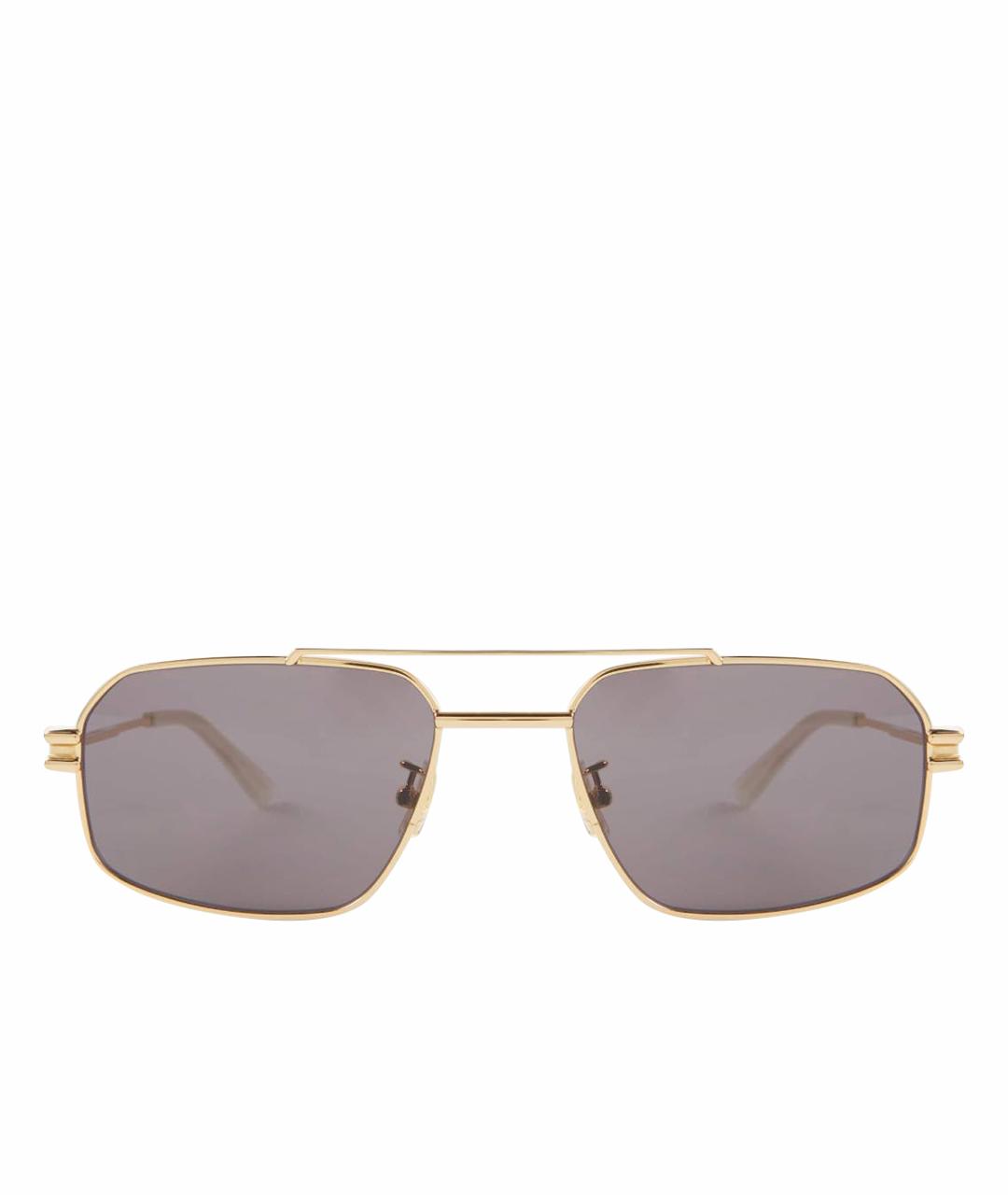 BOTTEGA VENETA Золотые солнцезащитные очки, фото 1