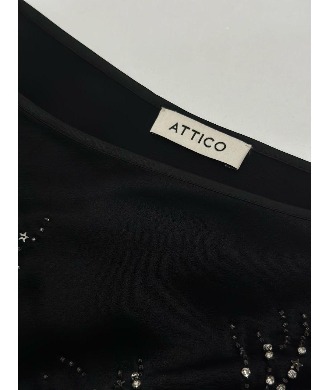 THE ATTICO Черная вискозная блузы, фото 3