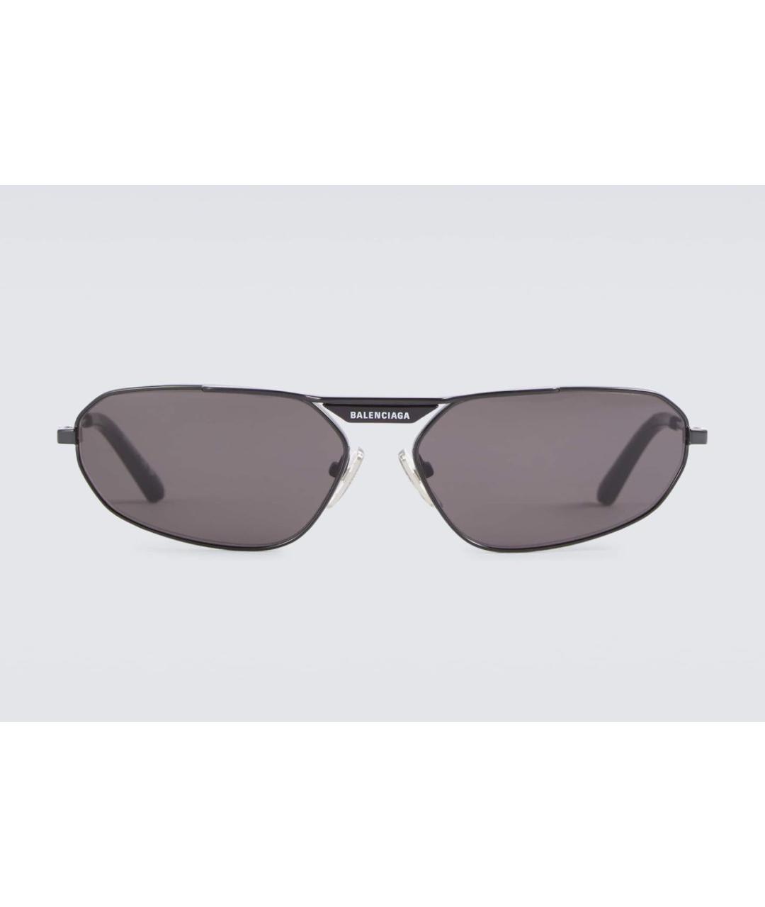 BALENCIAGA Черные металлические солнцезащитные очки, фото 6