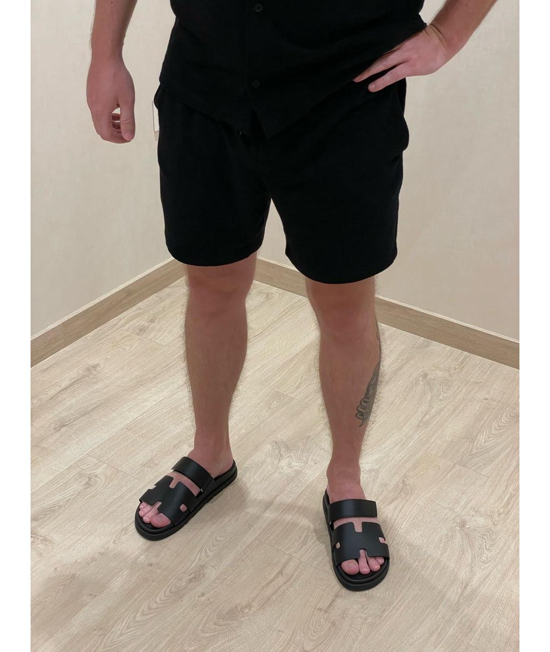 HERMES PRE-OWNED Черные кожаные сандалии, фото 8
