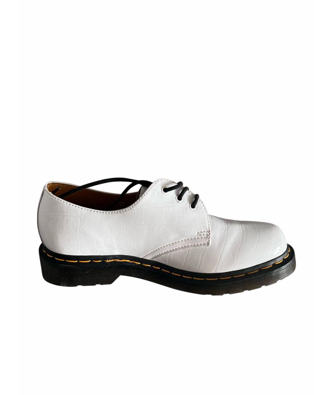 DR. MARTENS Белые кожаные ботинки, фото 1