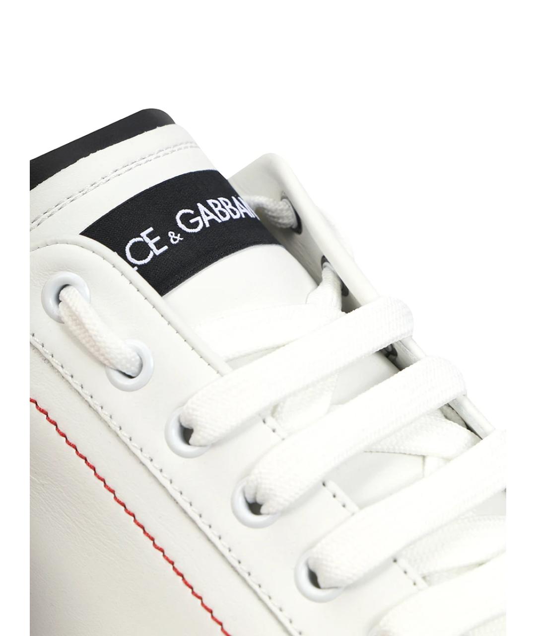 DOLCE&GABBANA Белые низкие кроссовки / кеды, фото 5