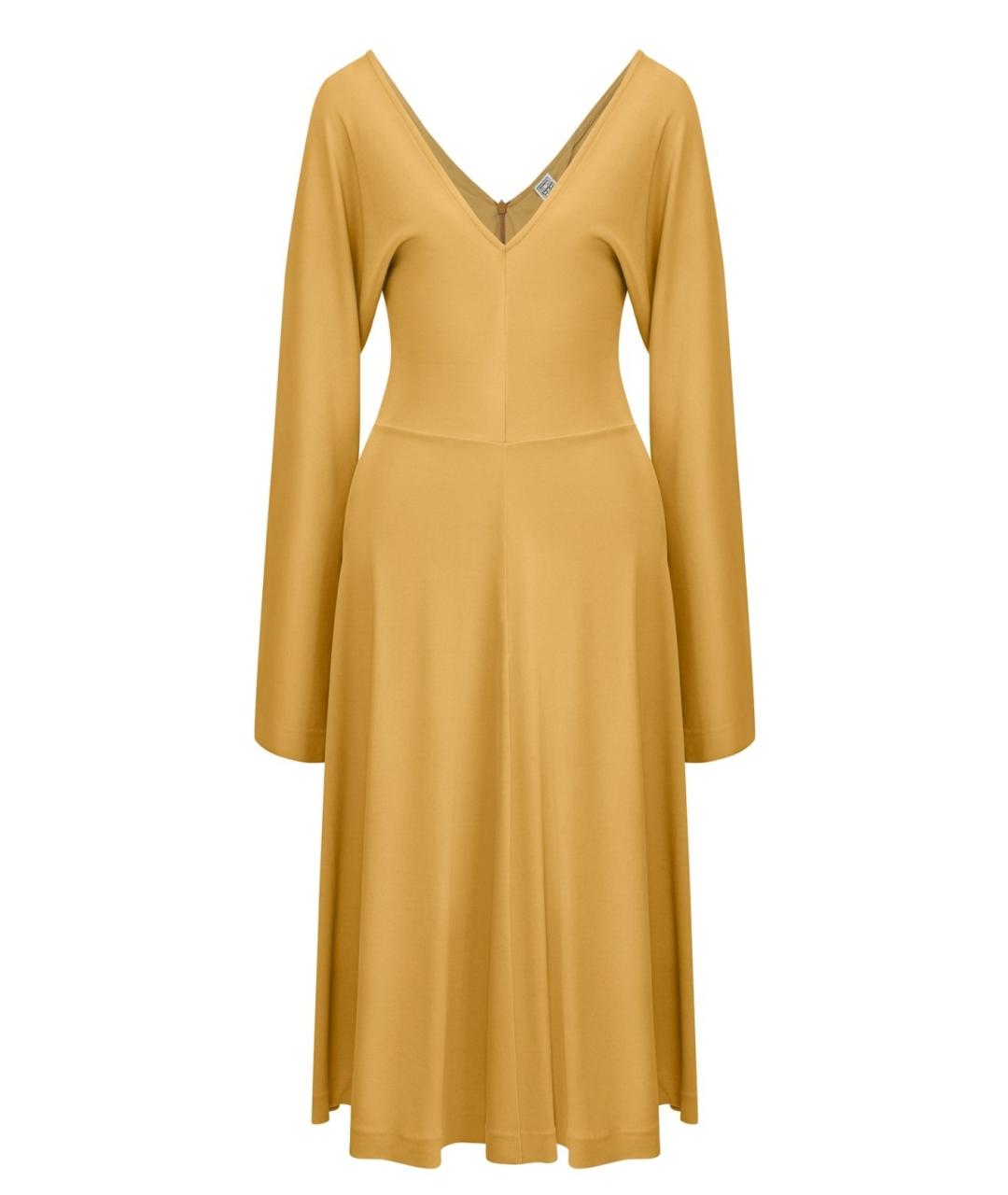 TOTEME Желтое ацетатное коктейльное платье, фото 1