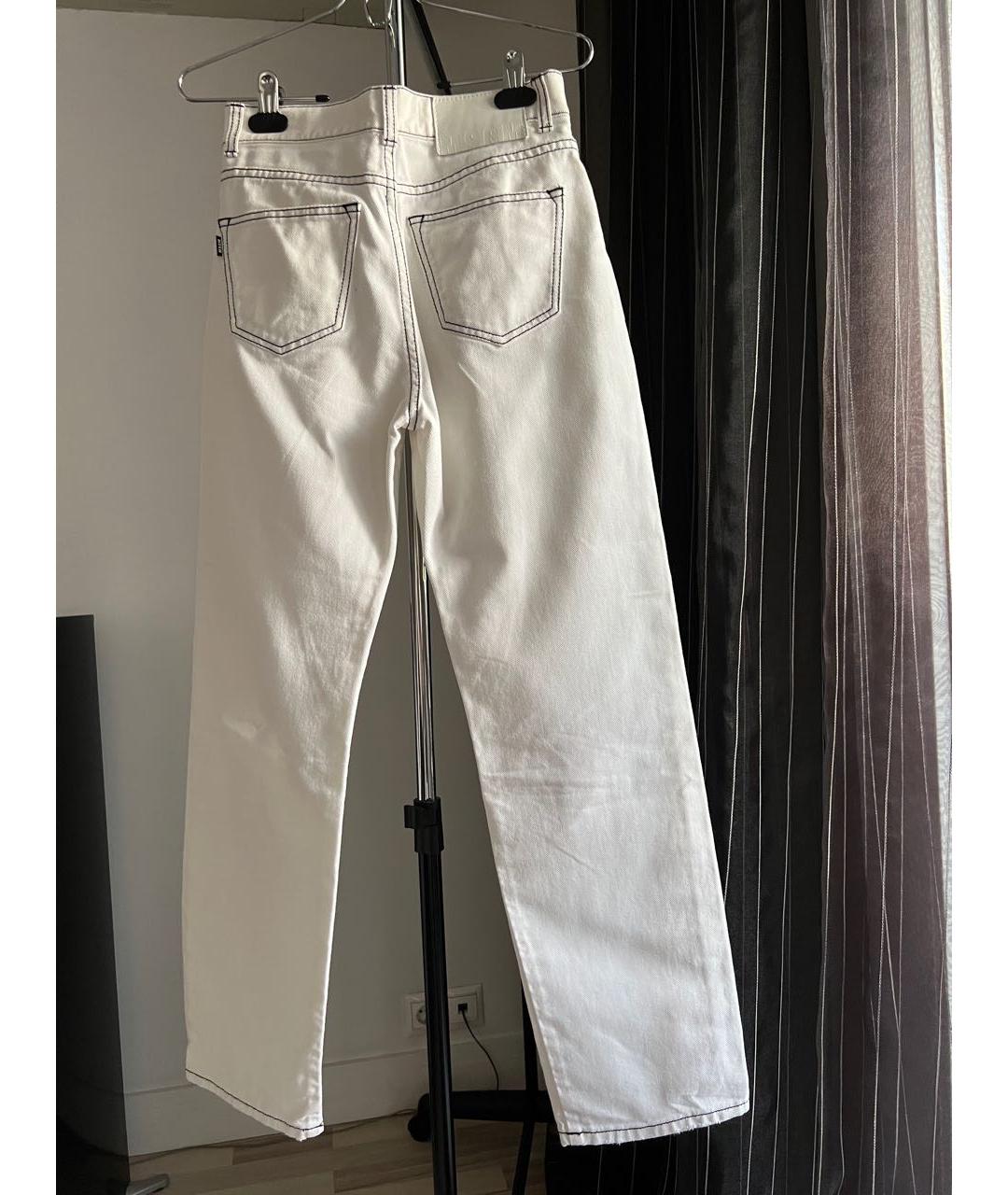 MSGM Белые хлопковые прямые джинсы, фото 2