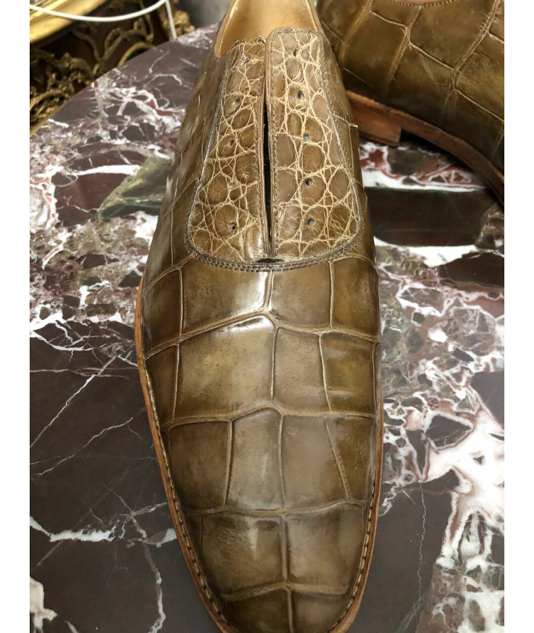 BRIONI Хаки туфли из экзотической кожи, фото 7