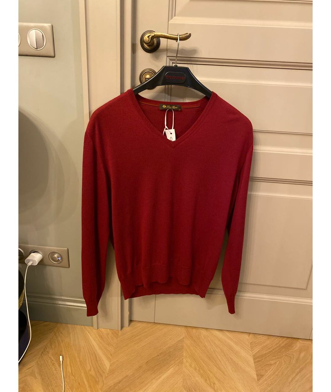 LORO PIANA Красный кашемировый джемпер / свитер, фото 5
