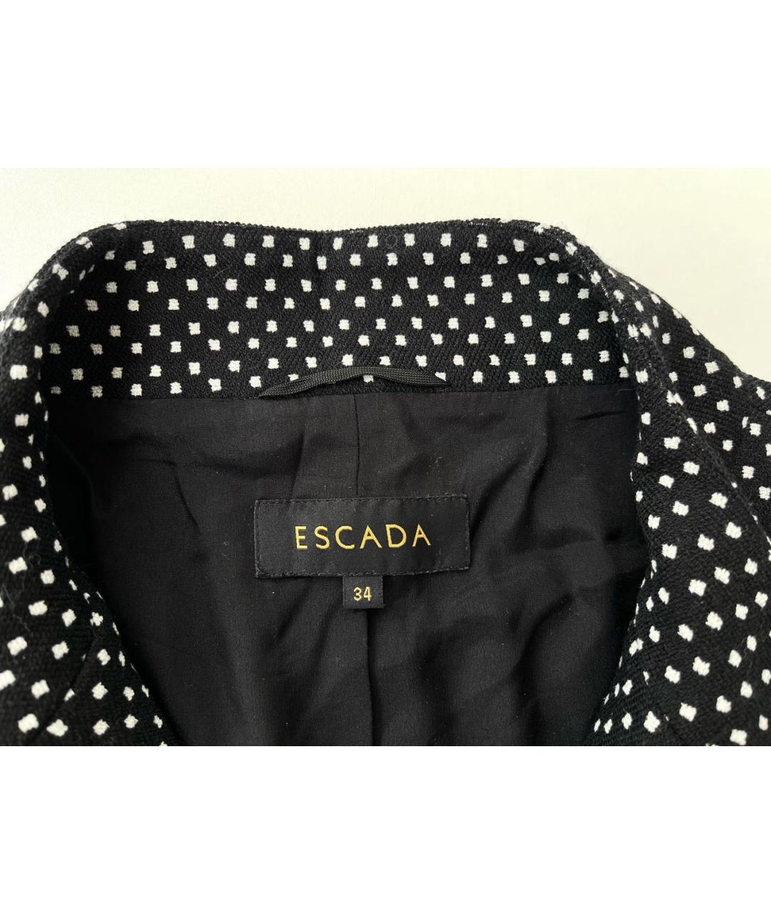 ESCADA Черный шерстяной жакет/пиджак, фото 6