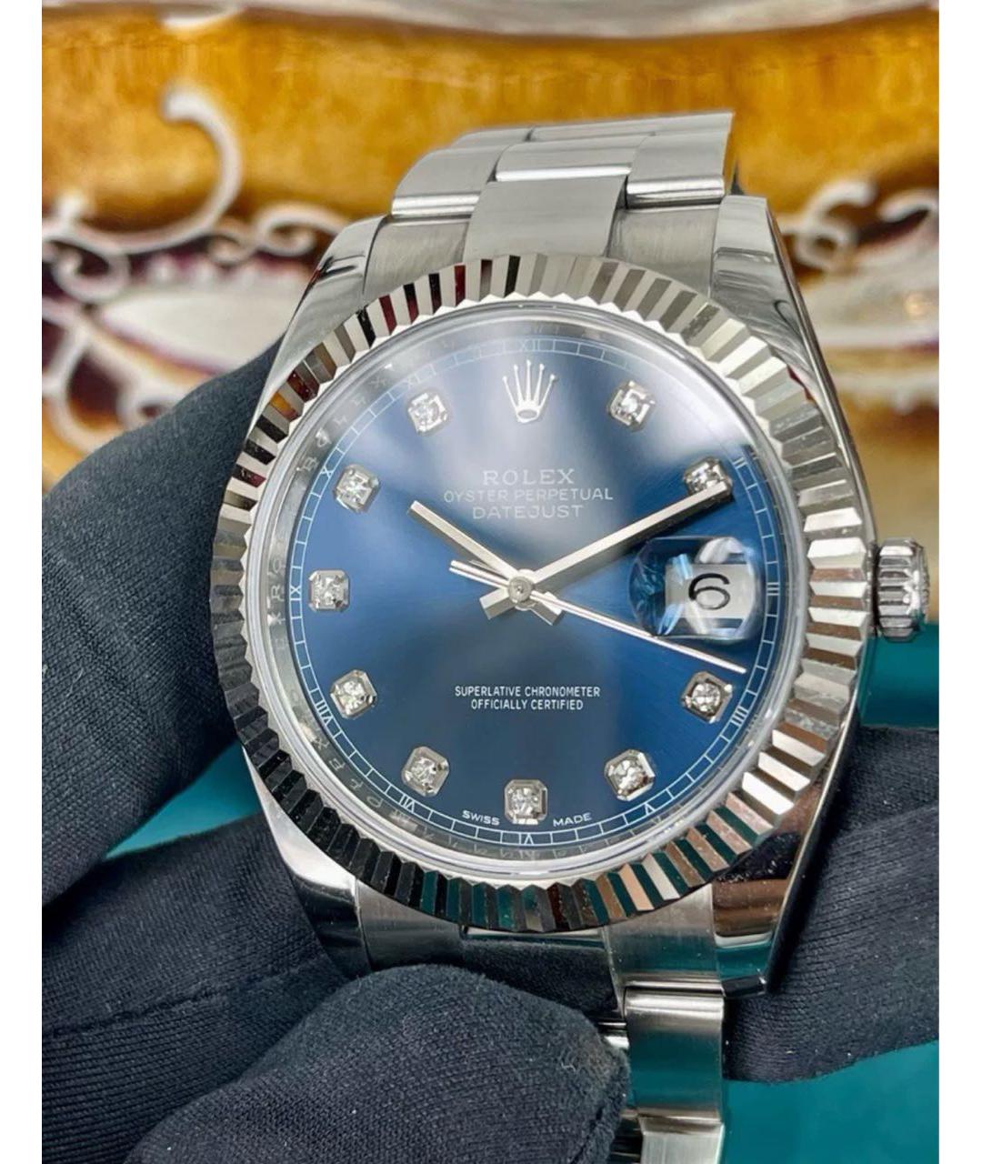 ROLEX Серебряные часы из белого золота, фото 2