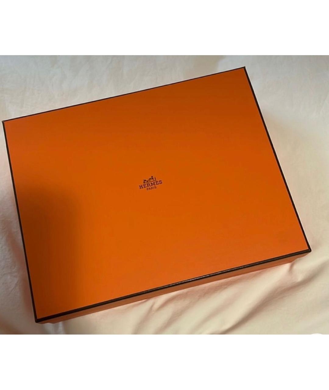 HERMES PRE-OWNED Оранжевый шелковый платок, фото 4