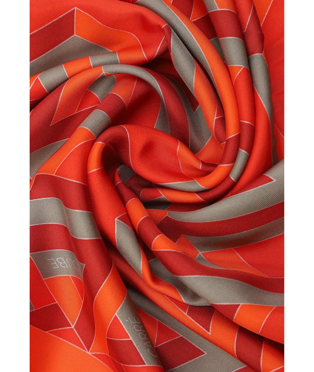 HERMES PRE-OWNED Оранжевый шелковый платок, фото 3