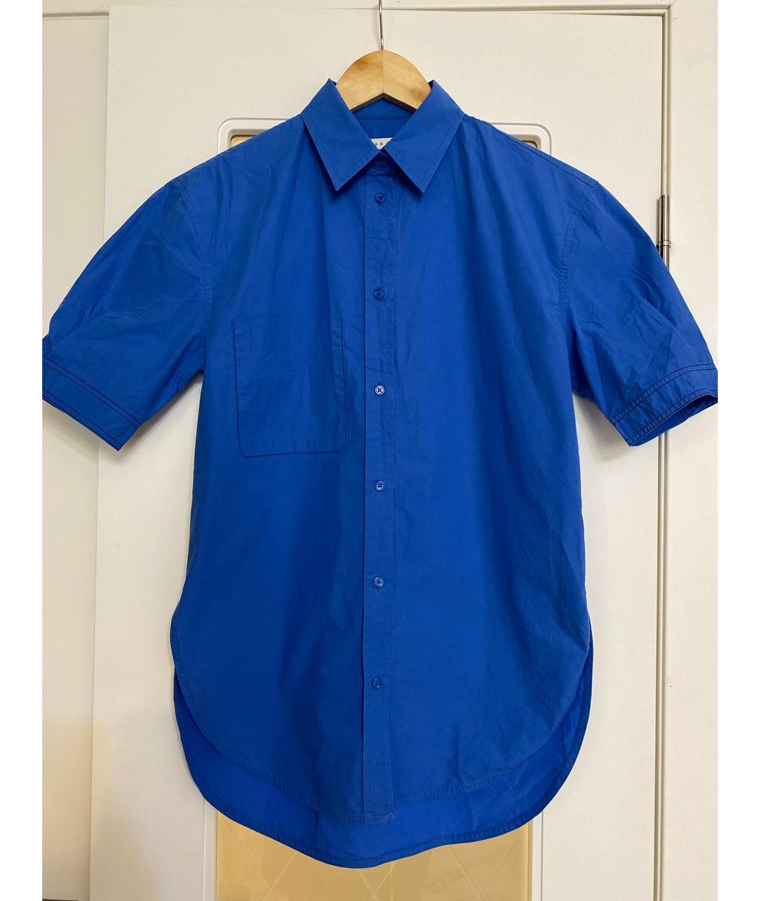 SANDRO Синяя хлопковая рубашка, фото 7