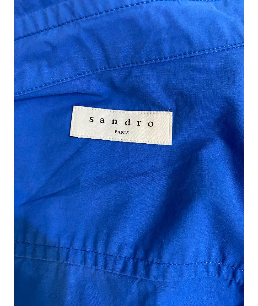SANDRO Синяя хлопковая рубашка, фото 3