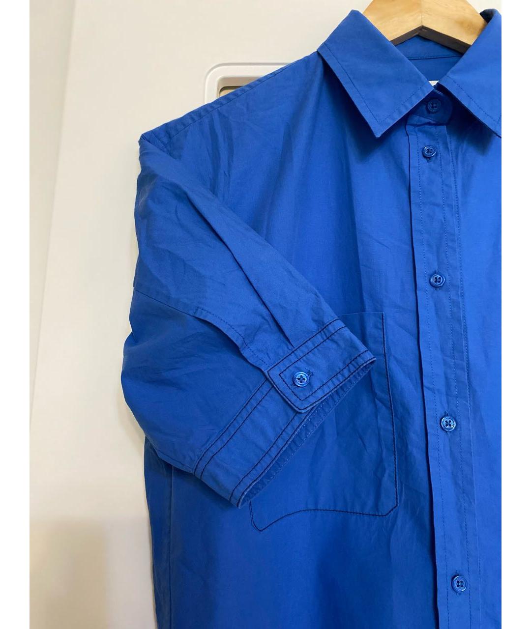 SANDRO Синяя хлопковая рубашка, фото 6
