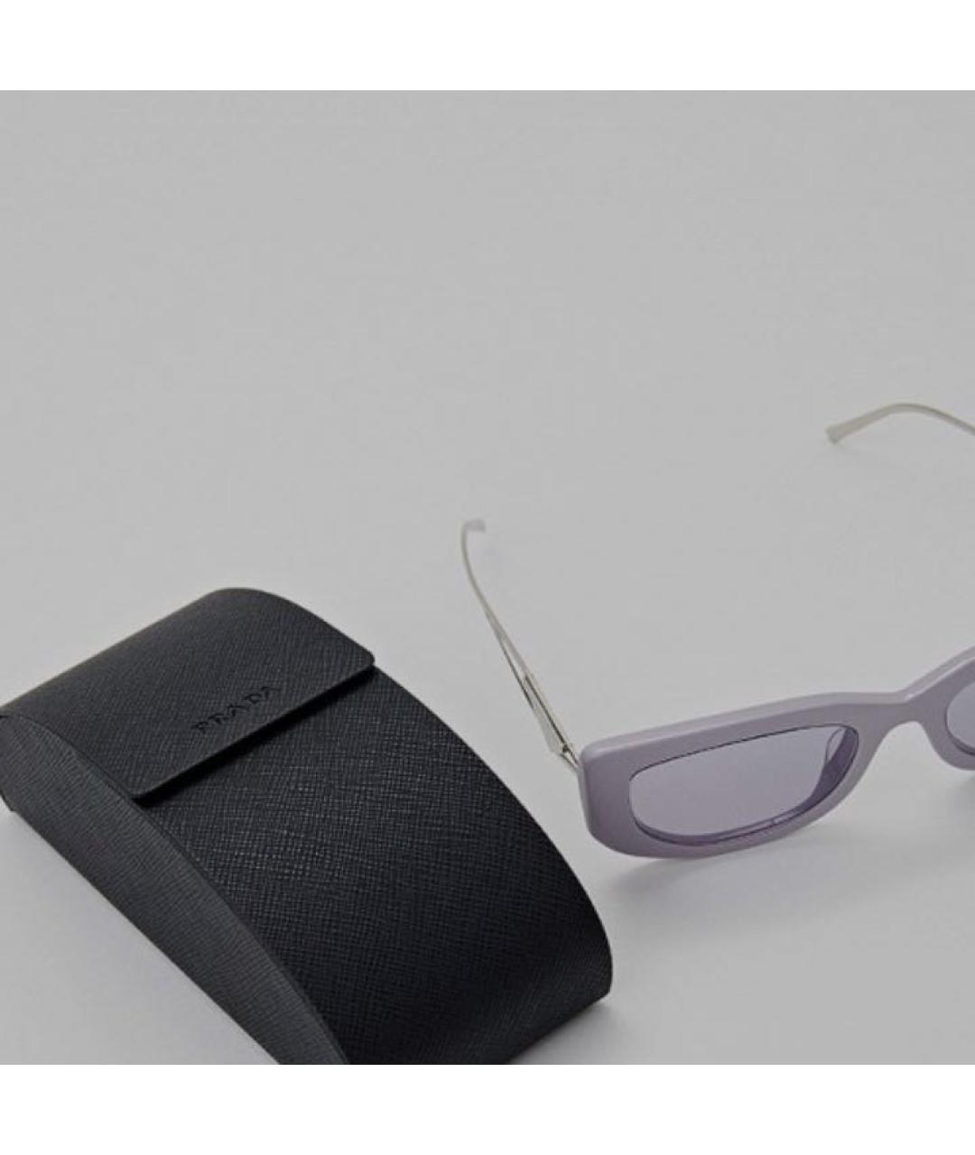 PRADA Фиолетовые пластиковые солнцезащитные очки, фото 4