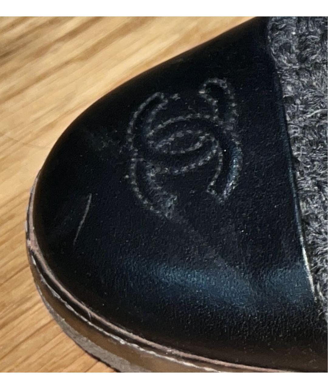 CHANEL PRE-OWNED Серые кожаные ботинки, фото 6