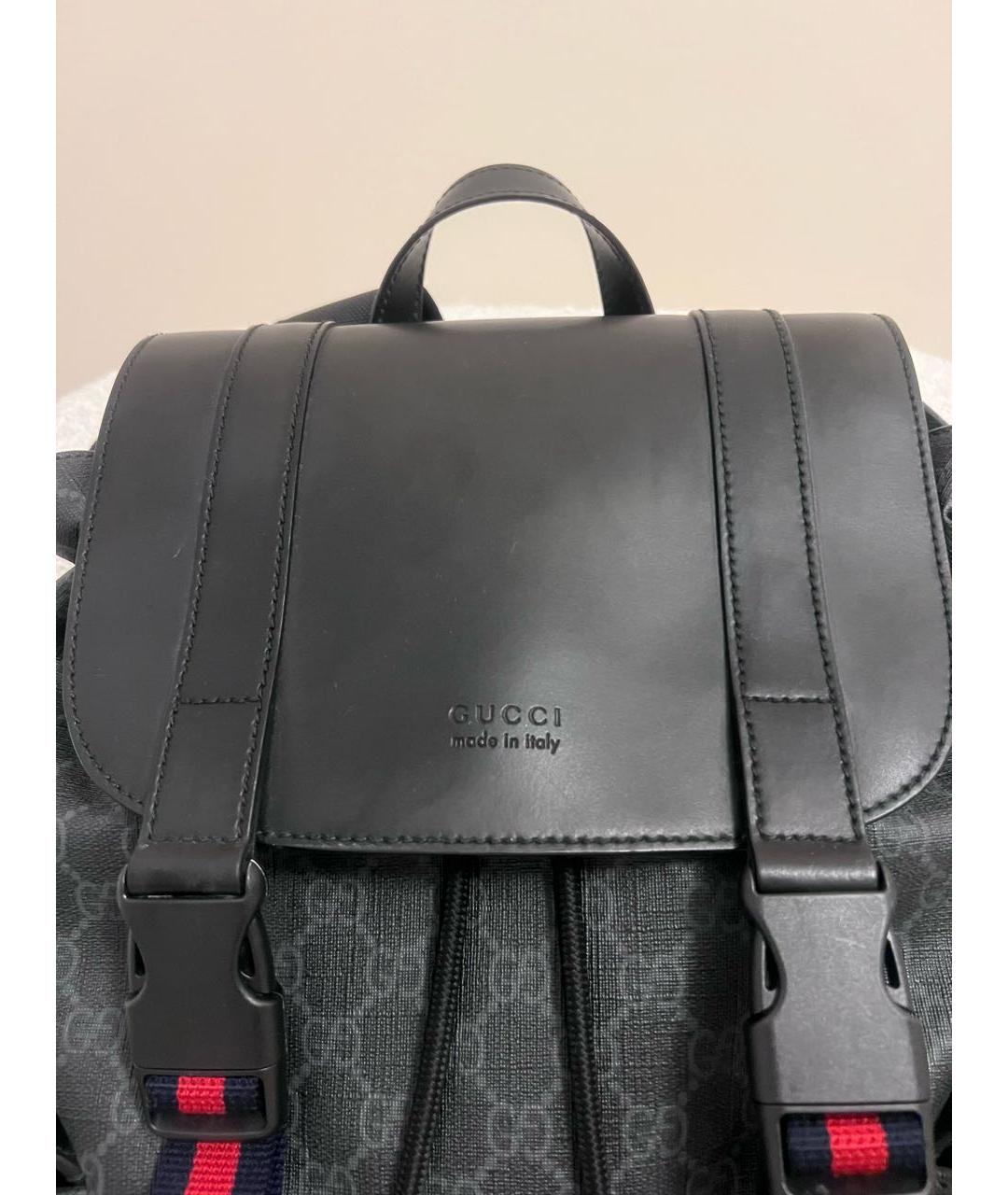 GUCCI Черный кожаный рюкзак, фото 5