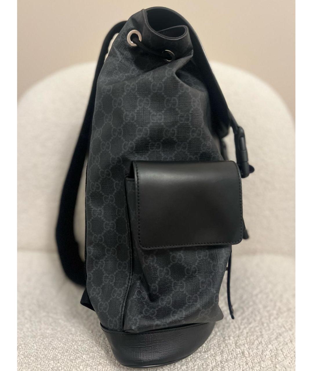 GUCCI Черный кожаный рюкзак, фото 2