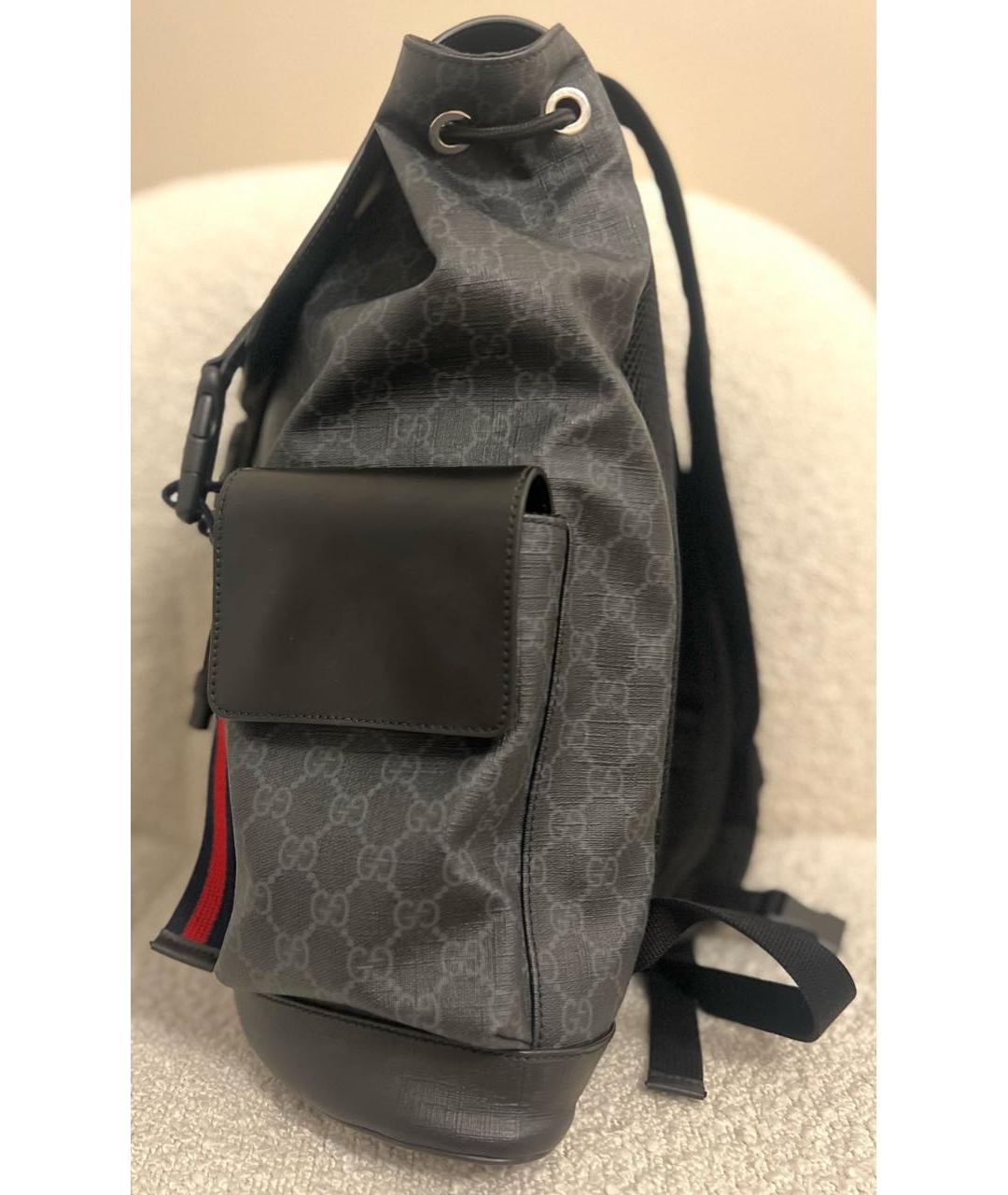 GUCCI Черный кожаный рюкзак, фото 6