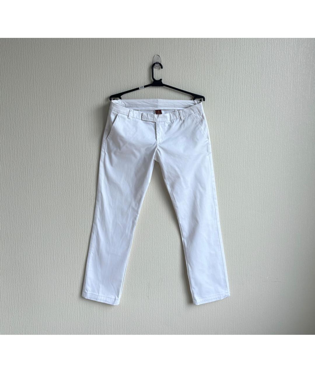 DONDUP Белые хлопко-эластановые прямые брюки, фото 9