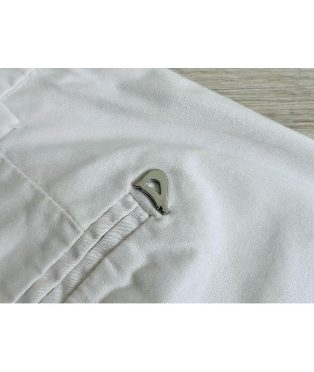 DONDUP Белые хлопко-эластановые прямые брюки, фото 6