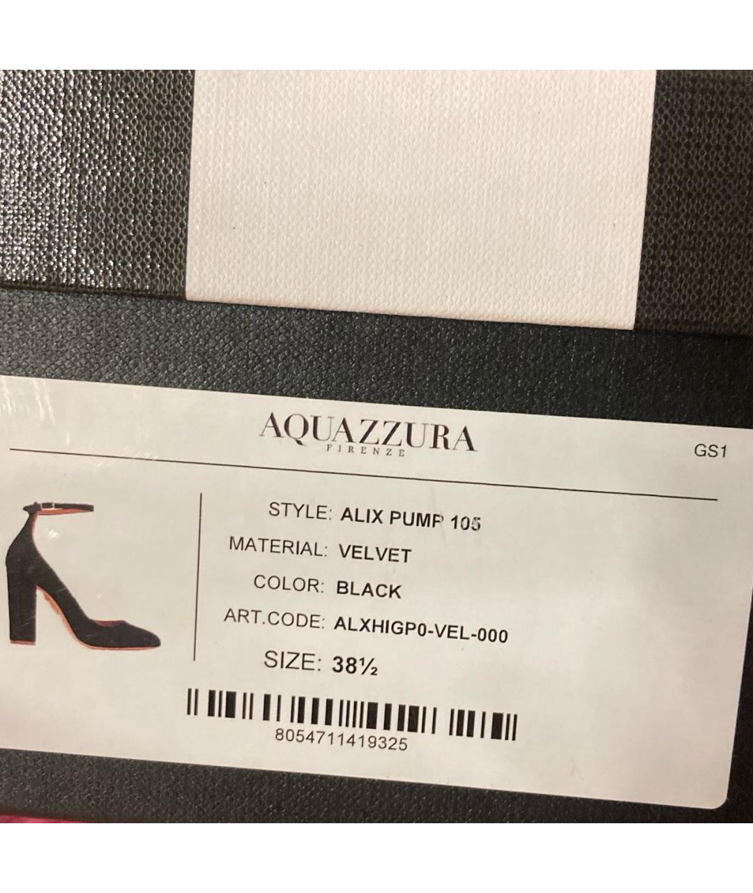 AQUAZZURA Черные текстильные туфли, фото 5