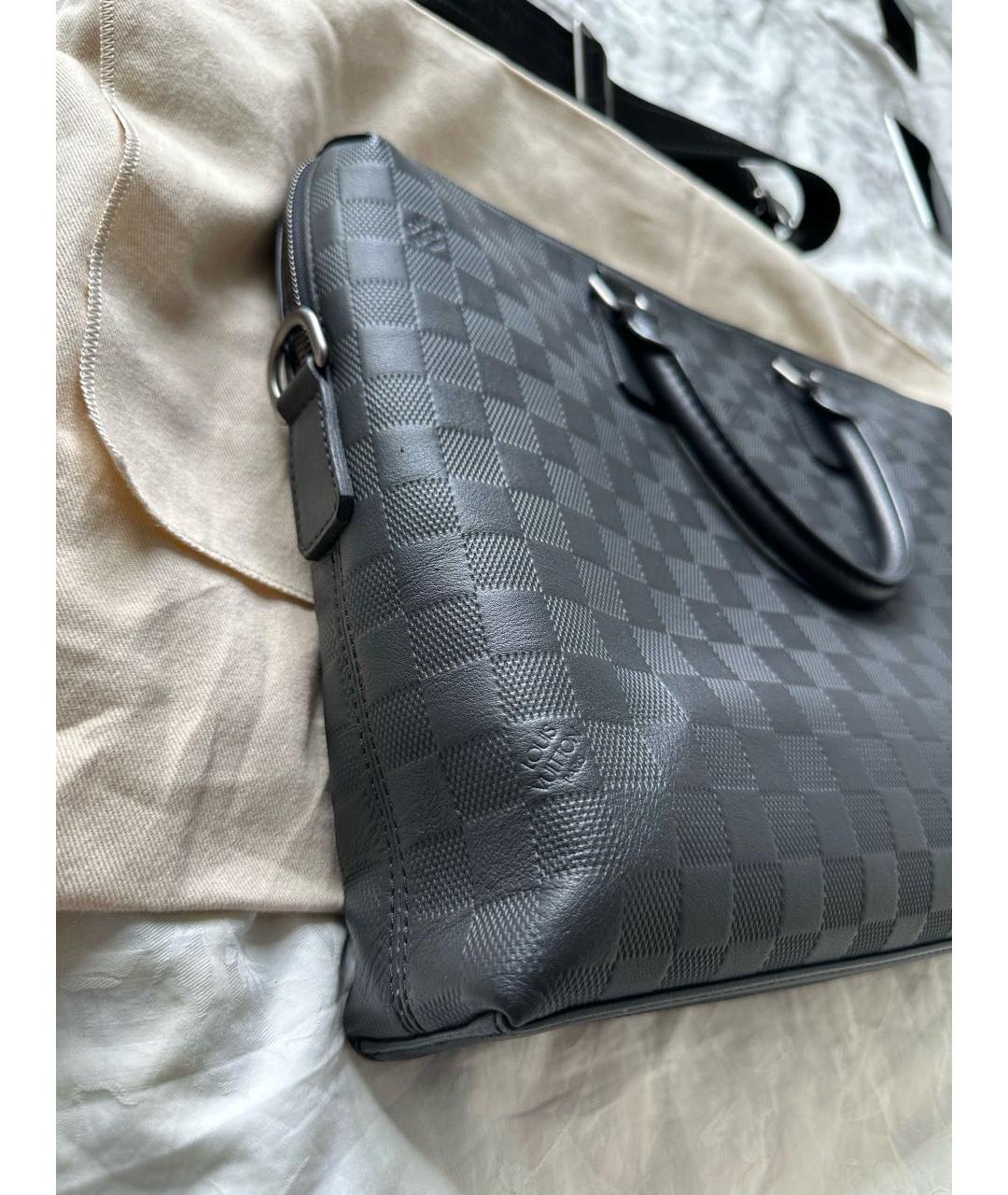 LOUIS VUITTON PRE-OWNED Черный кожаный портфель, фото 2
