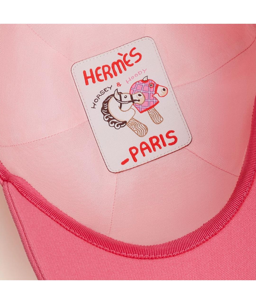 HERMES PRE-OWNED Розовая хлопковая кепка, фото 4