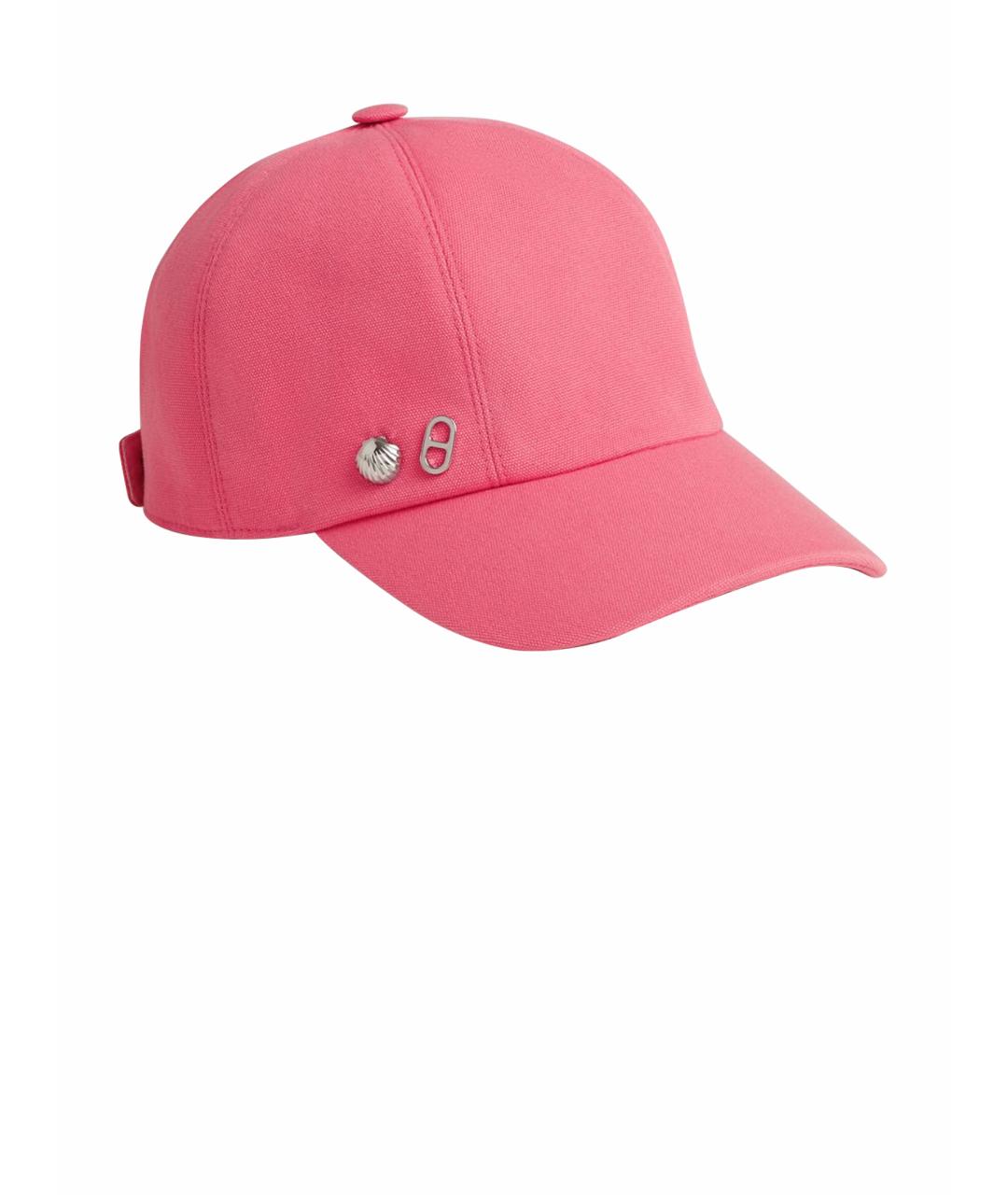 HERMES PRE-OWNED Розовая хлопковая кепка, фото 1
