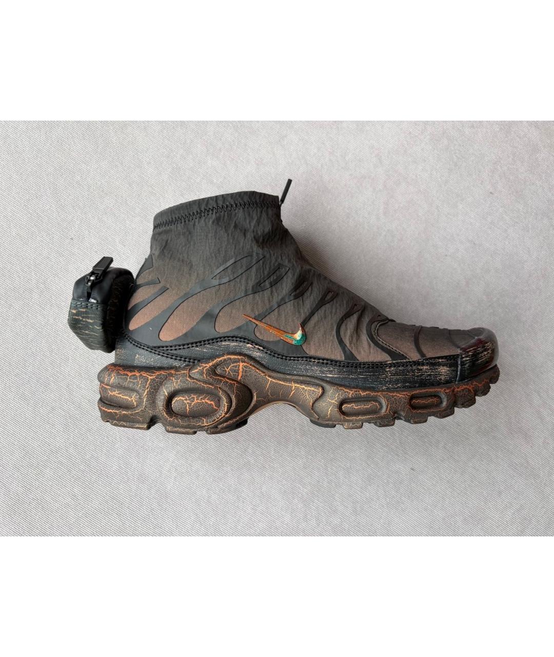 NIKE Коричневые синтетические высокие кроссовки / кеды, фото 7