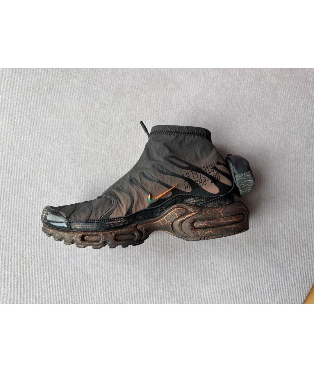 NIKE Коричневые синтетические высокие кроссовки / кеды, фото 4