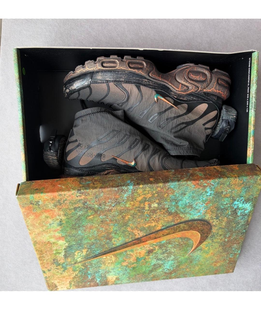 NIKE Коричневые синтетические высокие кроссовки / кеды, фото 2