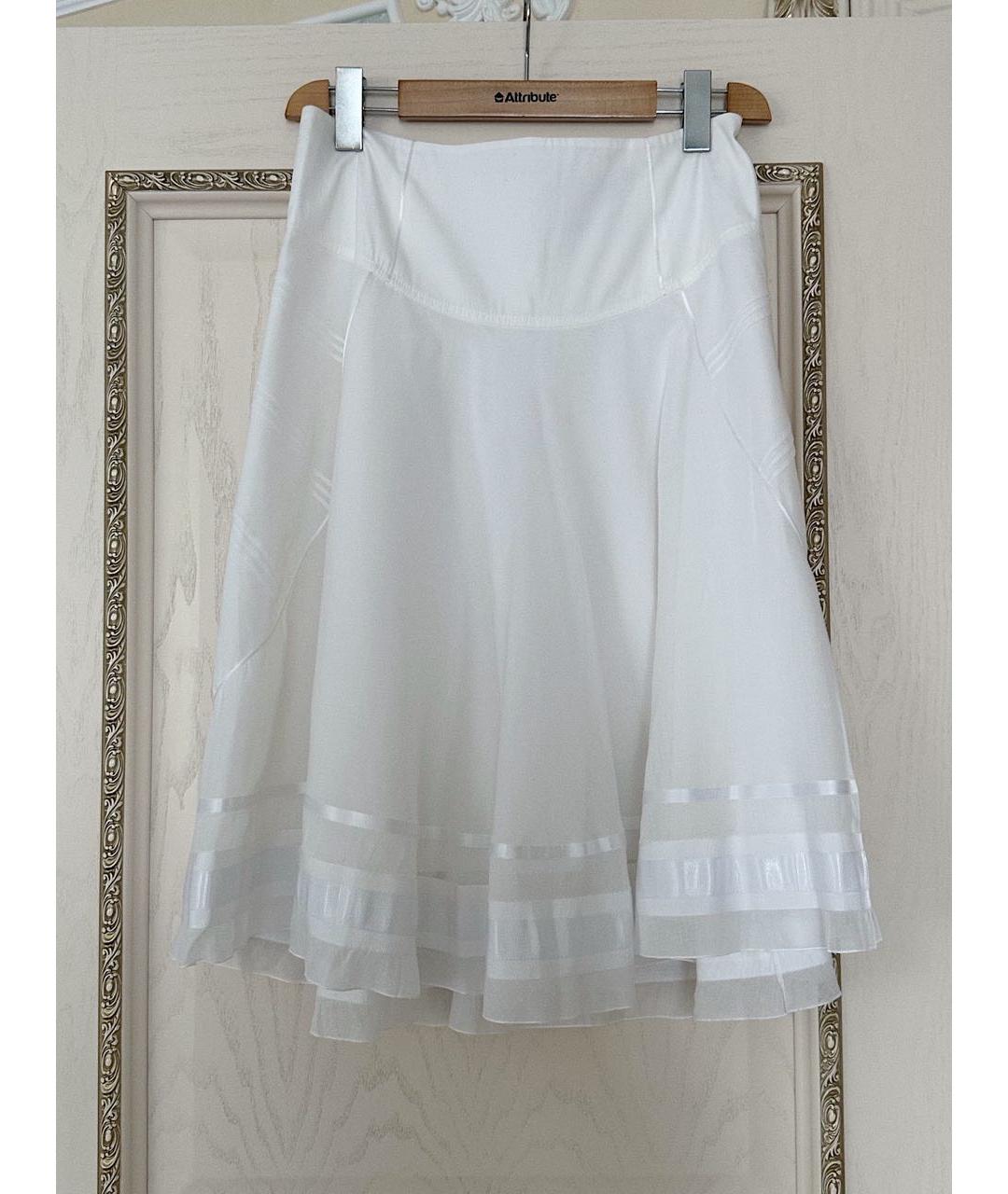 CELINE PRE-OWNED Белая хлопковая юбка миди, фото 7