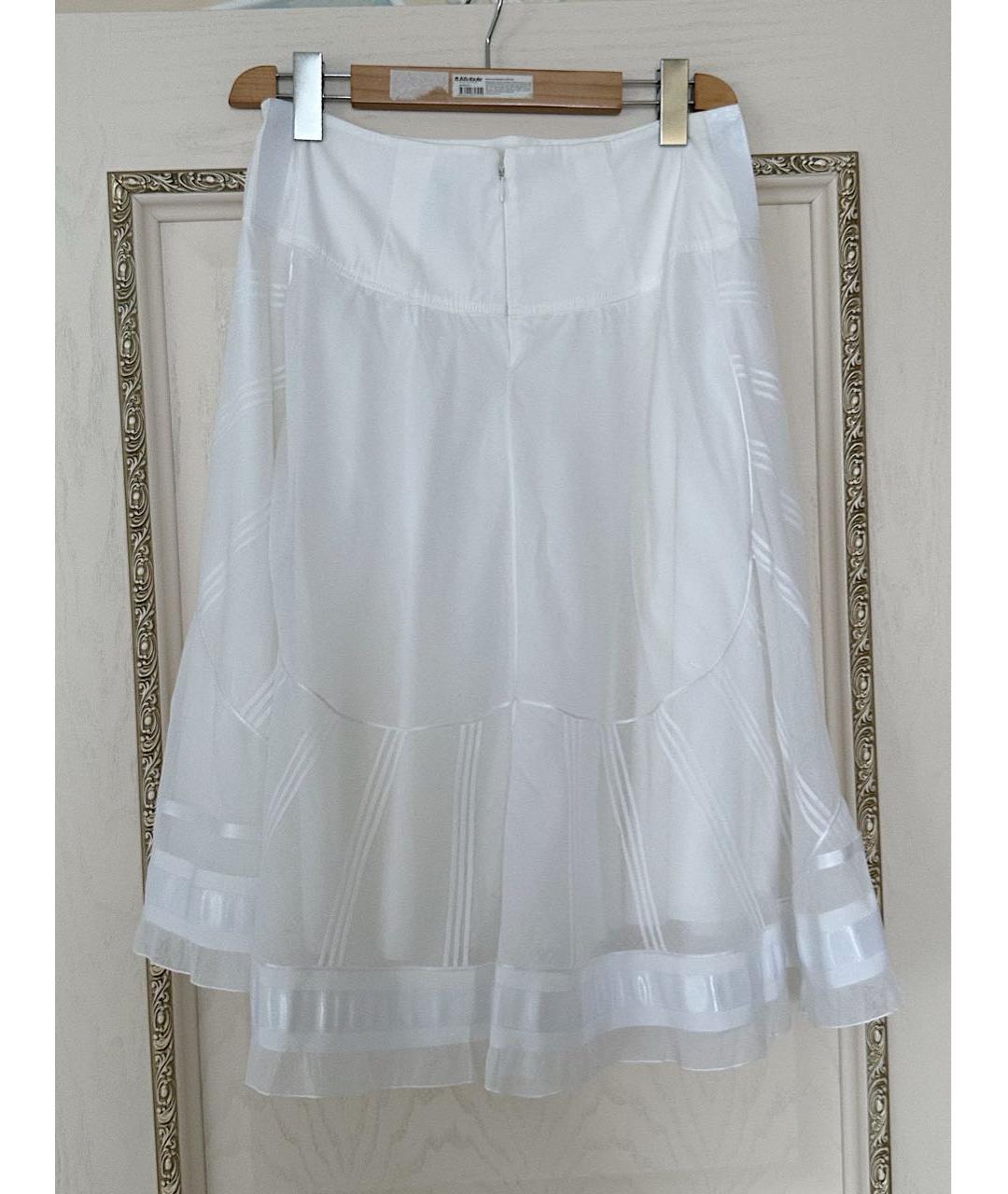 CELINE PRE-OWNED Белая хлопковая юбка миди, фото 2