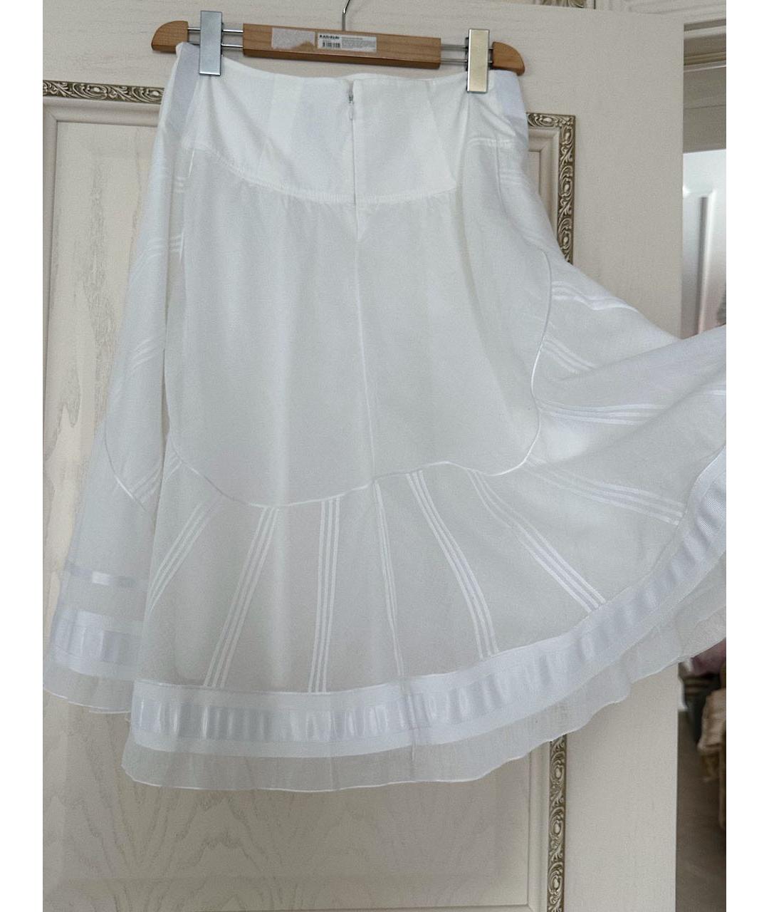 CELINE PRE-OWNED Белая хлопковая юбка миди, фото 4