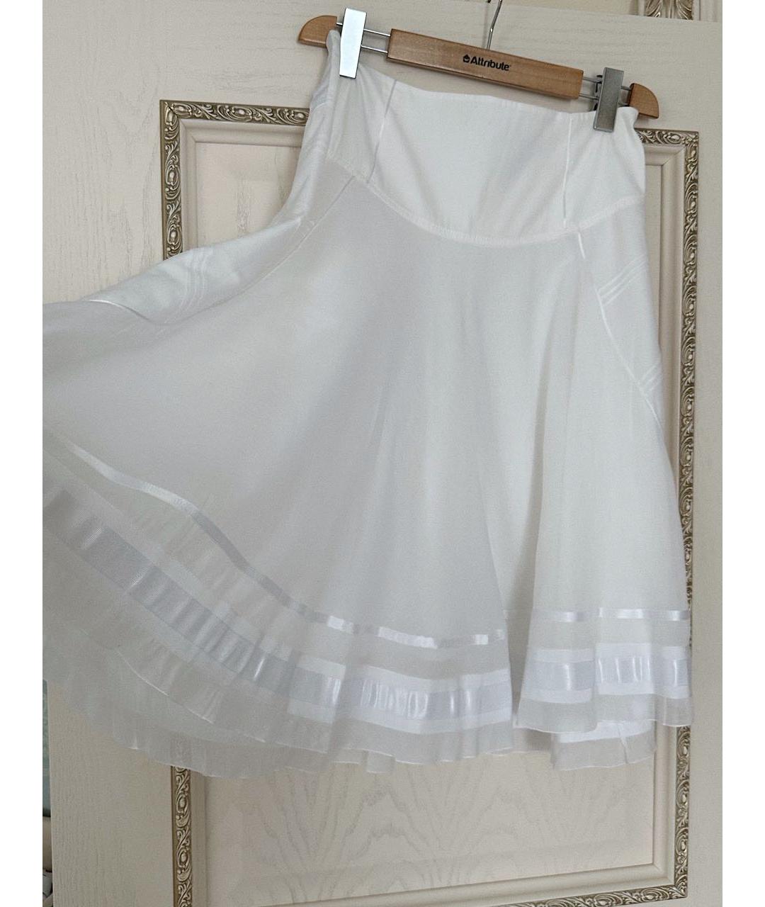 CELINE PRE-OWNED Белая хлопковая юбка миди, фото 3