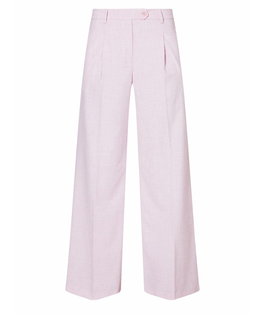 LIU JO Розовые полиэстеровые брюки широкие, фото 1