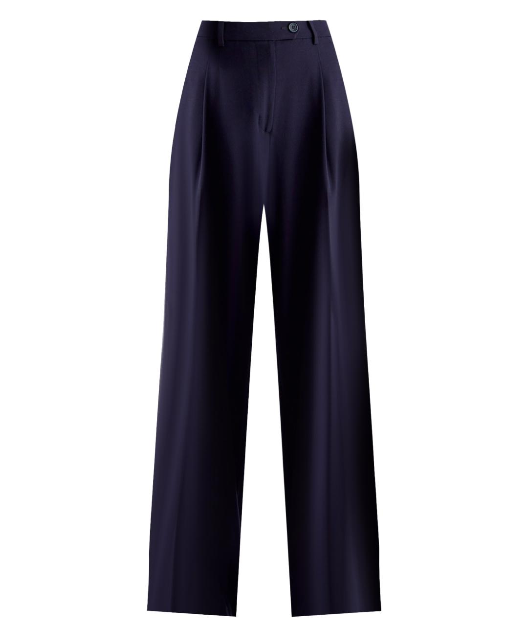 LIU JO Синие полиэстеровые прямые брюки, фото 1