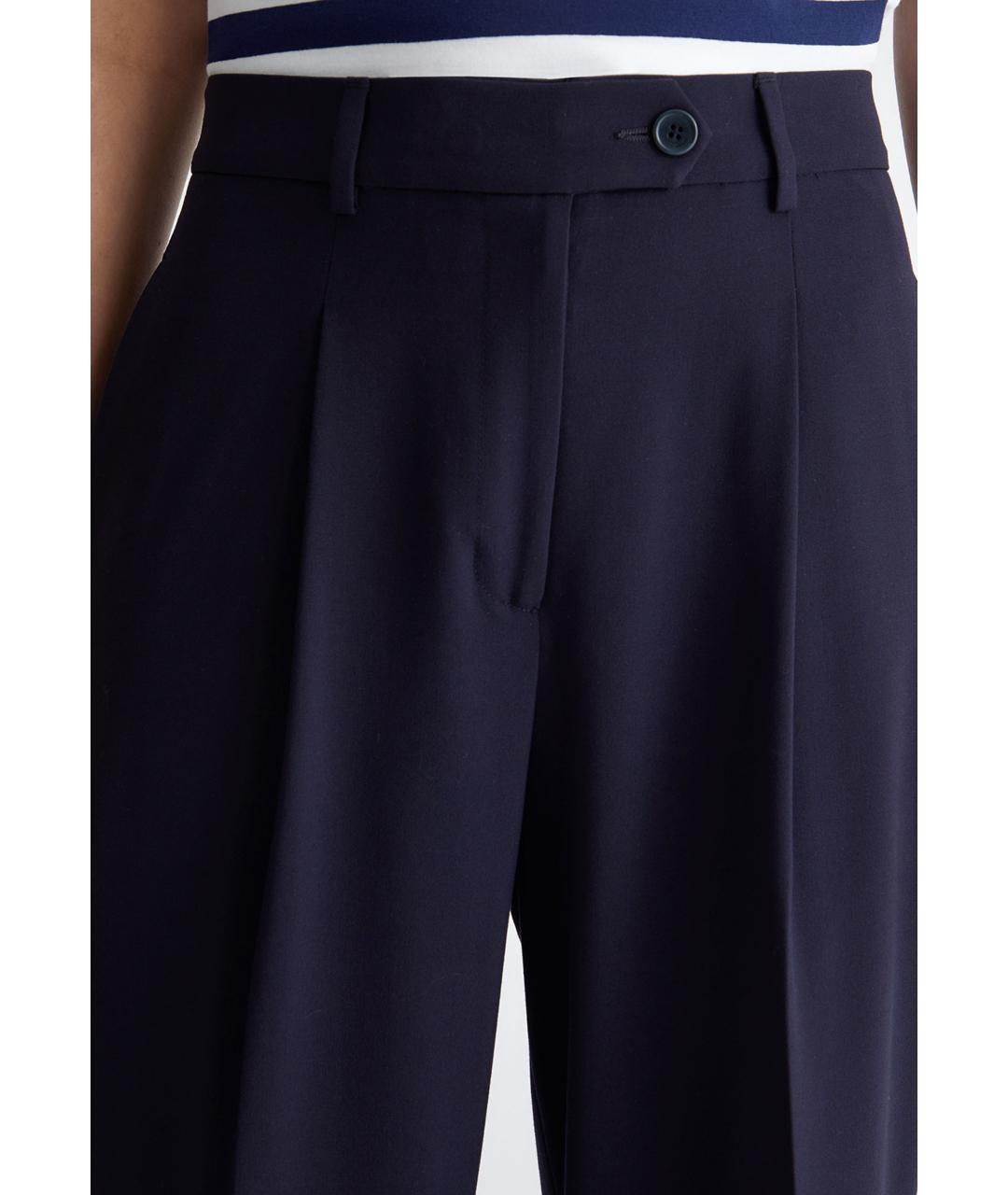 LIU JO Синие полиэстеровые прямые брюки, фото 4