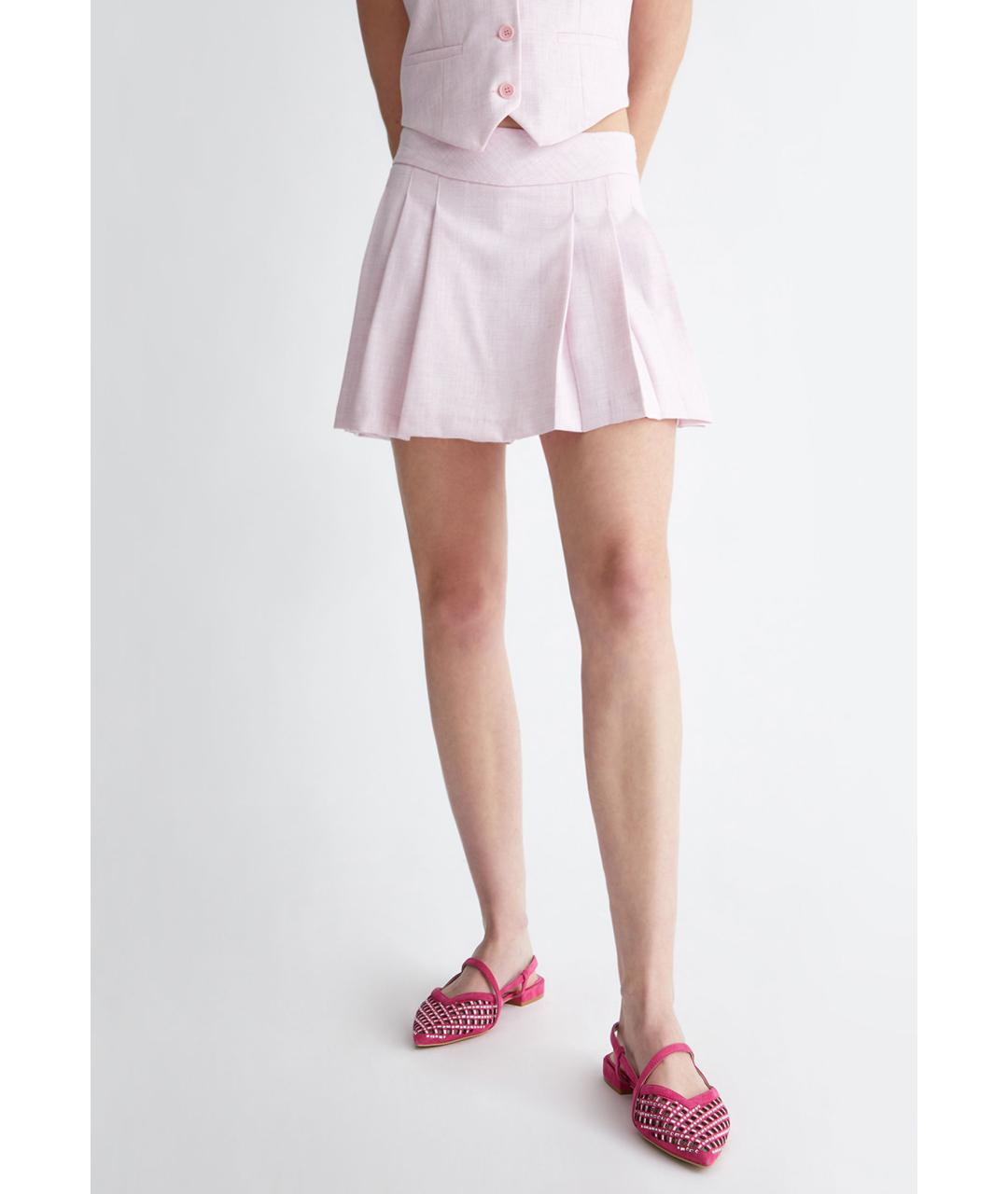 LIU JO Розовые полиэстеровые шорты, фото 5