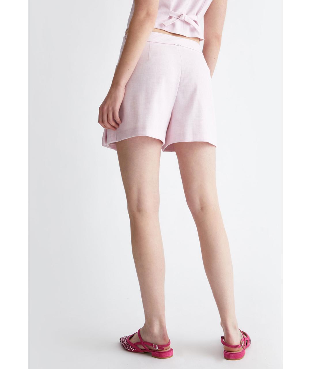 LIU JO Розовые полиэстеровые шорты, фото 3