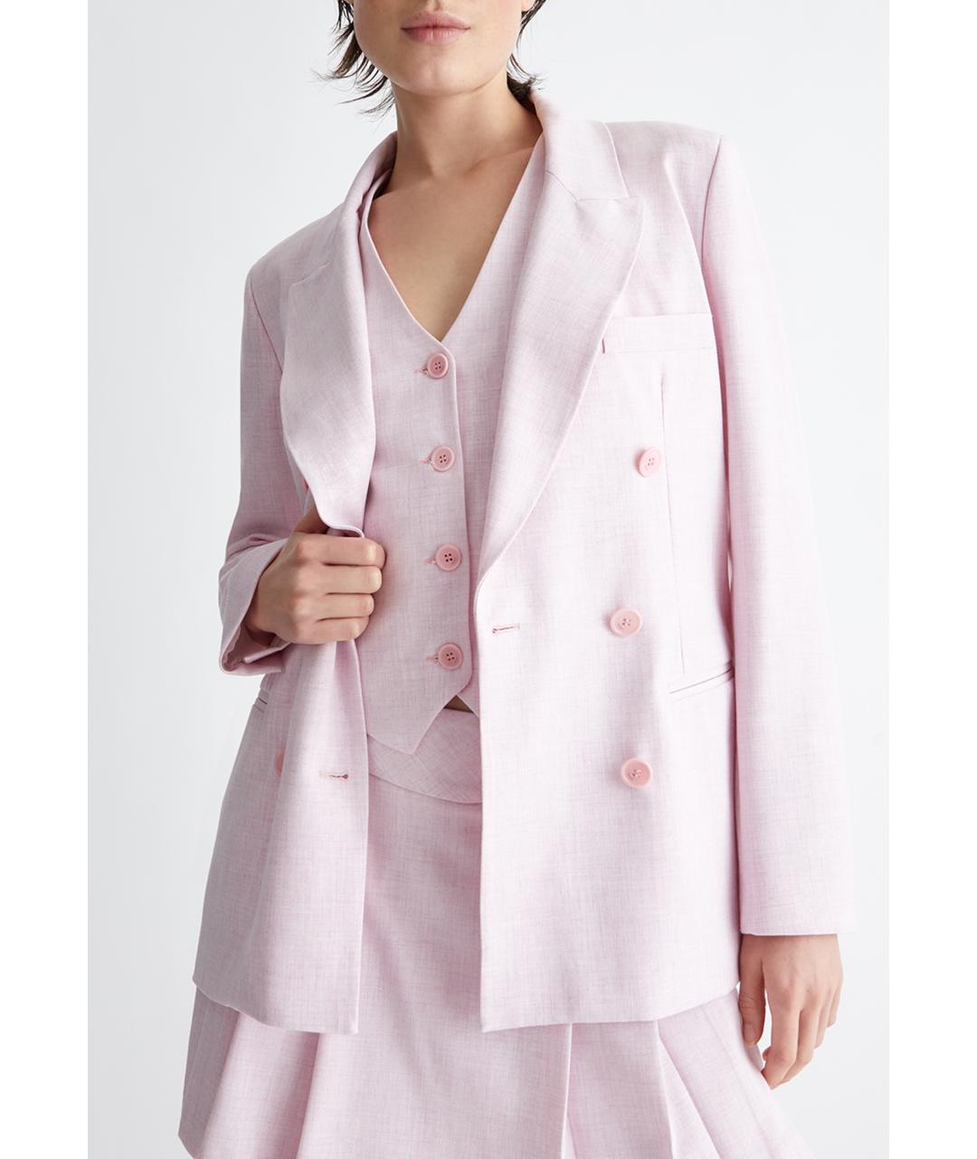 LIU JO Розовый полиэстеровый жакет/пиджак, фото 5