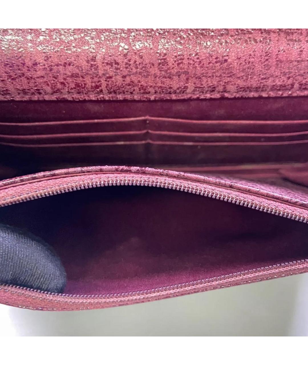 CHANEL PRE-OWNED Бордовая кожаная сумка через плечо, фото 8