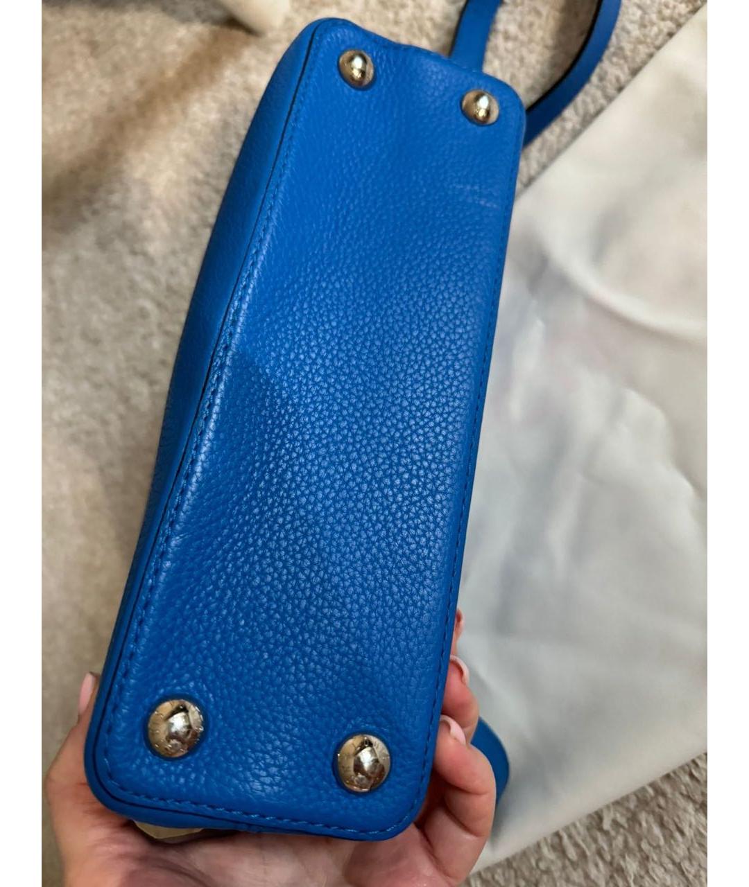 LOUIS VUITTON PRE-OWNED Синяя кожаная сумка с короткими ручками, фото 5