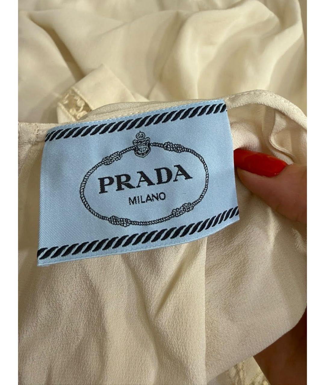 PRADA Белое повседневное платье, фото 6