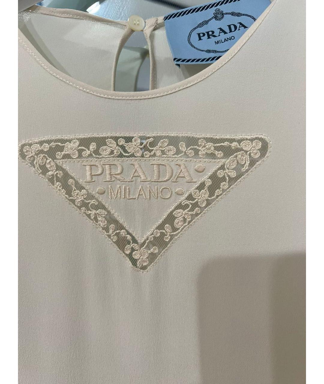 PRADA Белое повседневное платье, фото 3