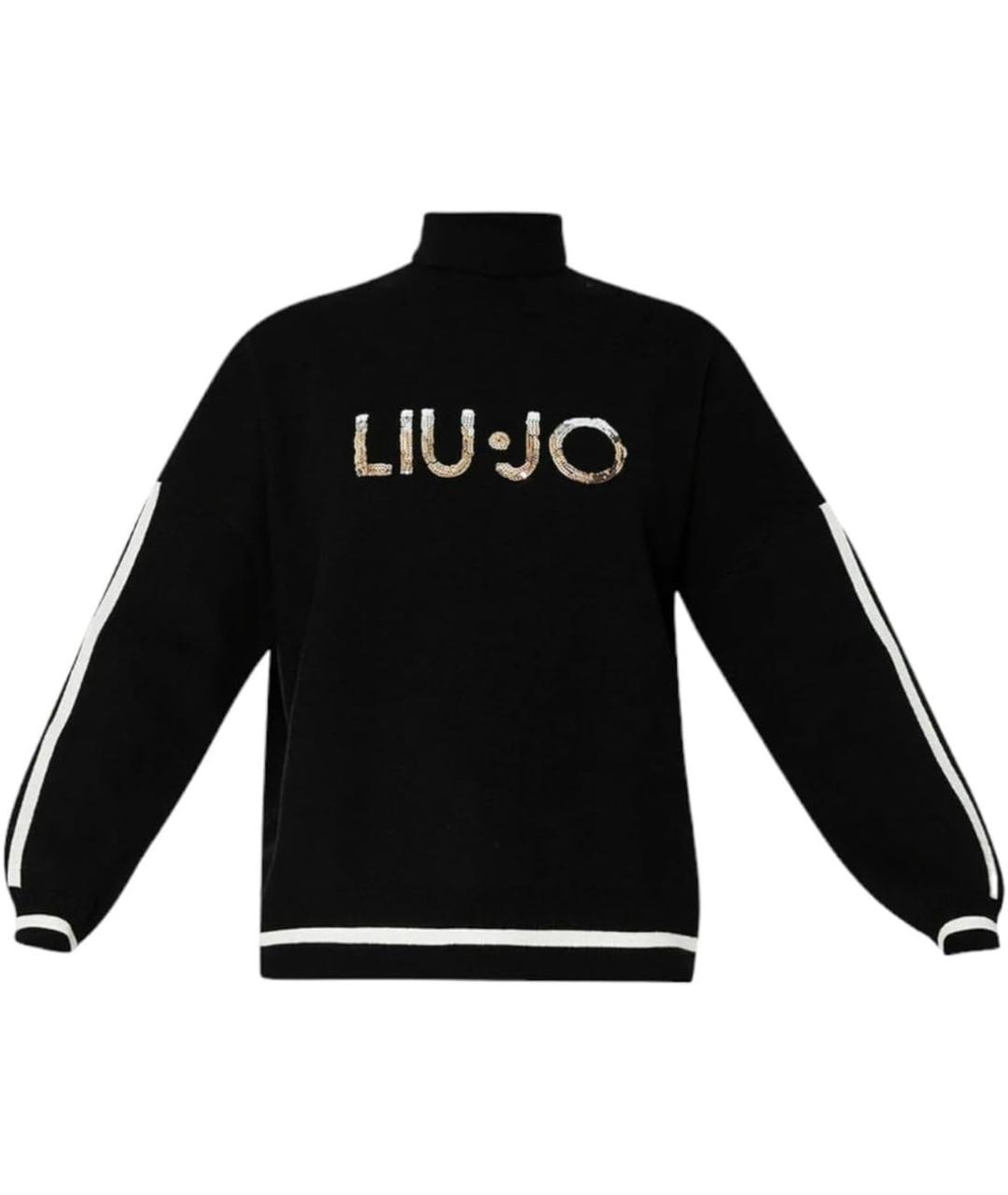 LIU JO Черный вискозный джемпер / свитер, фото 1