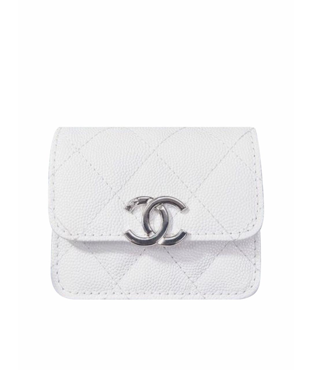 CHANEL PRE-OWNED Белая кожаная сумка через плечо, фото 1