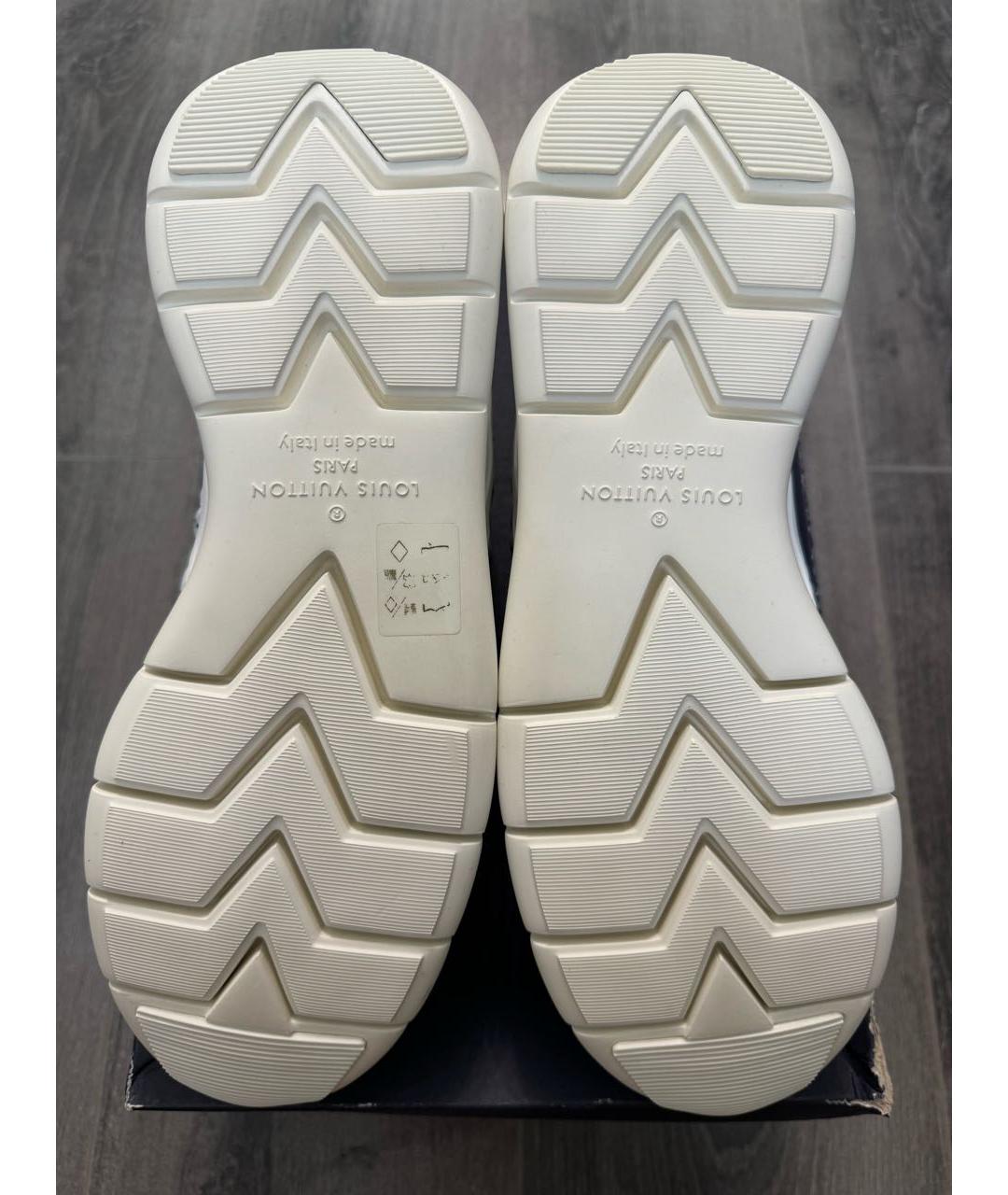 LOUIS VUITTON PRE-OWNED Белые текстильные низкие кроссовки / кеды, фото 8