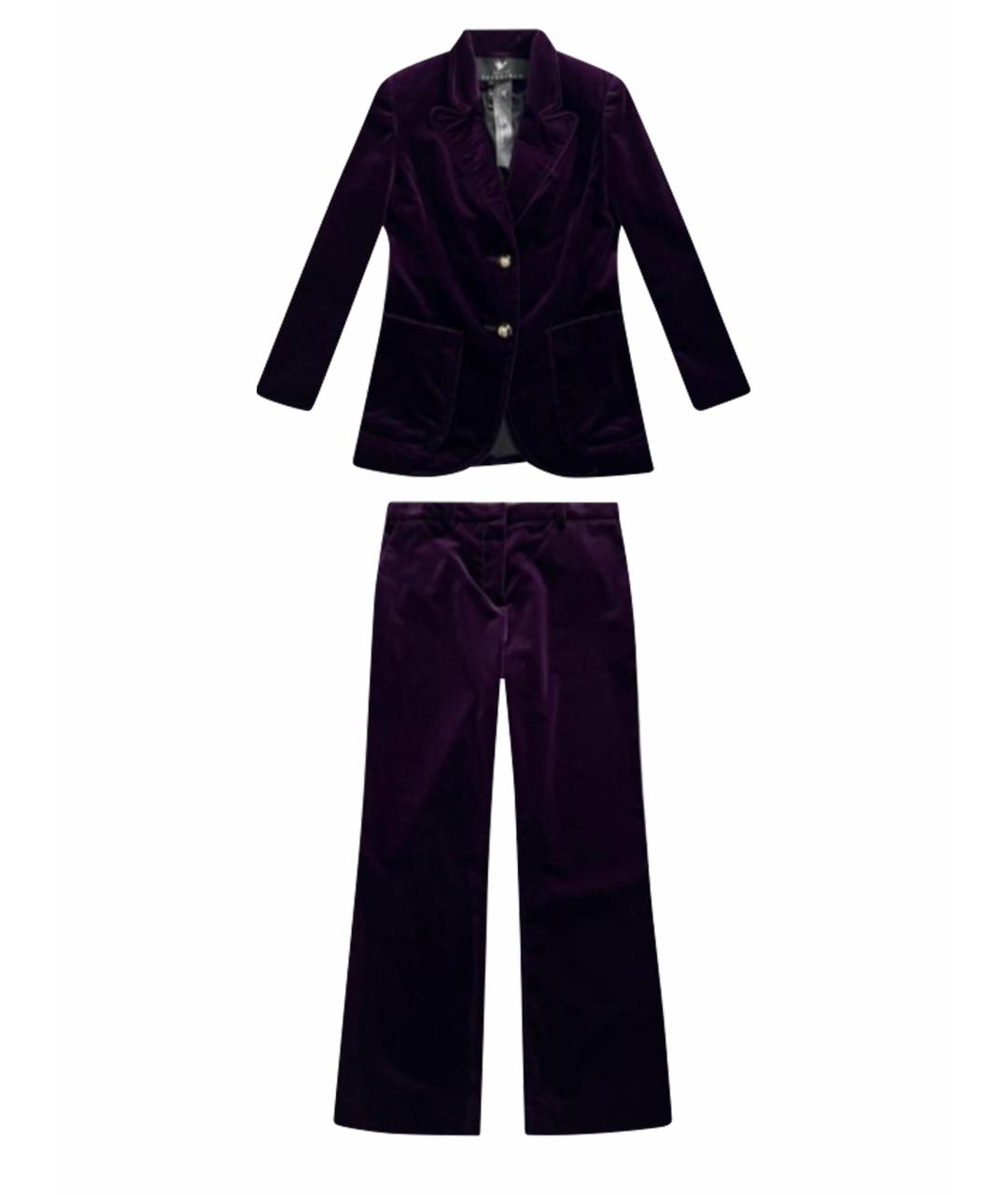 BOHEMIQUE Фиолетовый бархатный костюм с брюками, фото 1